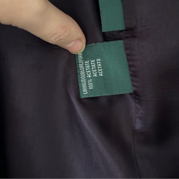 Lauren Ralph Lauren Linen Blazer Sz 12 Navy Double Breasted Crest Buttons Preppy - Picture 13 of 16